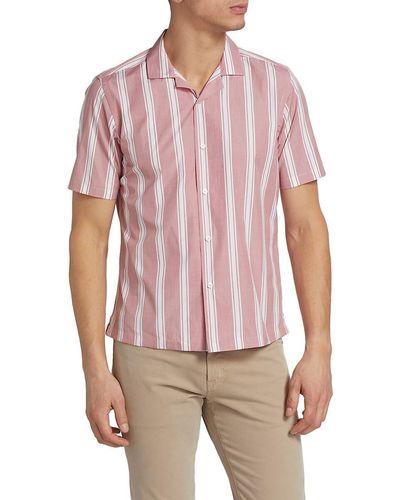 Saks Fifth Avenue Mixed Stripe Shirt - Red