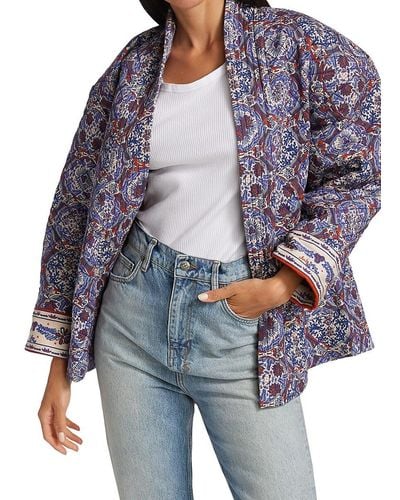 Chufy Thida Quilted Cotton-blend Print Jacket - Purple