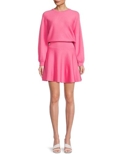Alice + Olivia Murray Wool Blend Mini Dress - Pink