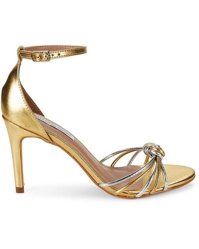 Saks Fifth Avenue Susan Metallic Ankle Strap Sandals