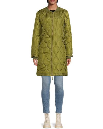Bagatelle Quilted Bomber Coat - Green