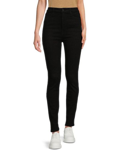 7 For All Mankind Mid Rise Skinny Jeans - Black
