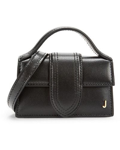 Jacquemus Le Petit Bambino Leather Two Way Top Handle Bag - Black