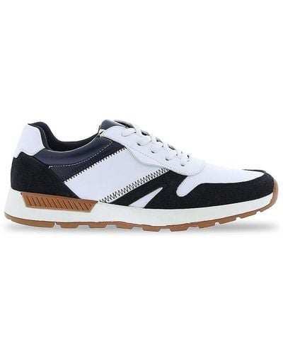 English Laundry Nolan Colorblock Leather & Suede Sneakers - Blue