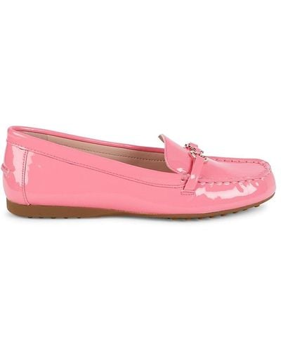 Kate Spade Bergman Patent Leather Bit Loafers - Pink