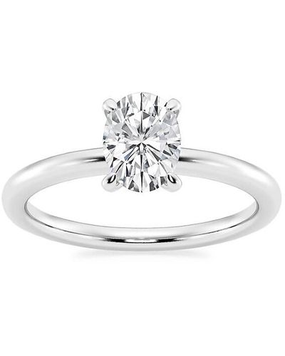 Saks Fifth Avenue Saks Fifth Avenue Build Your Own Collection 14k White Gold & Oval Natural Diamond Solitaire Engagement Ring