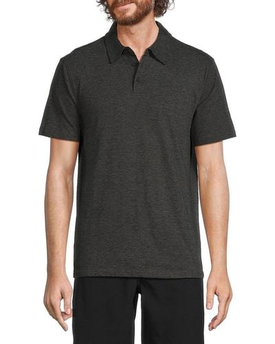 Kenneth Cole 'Solid Polo - Black