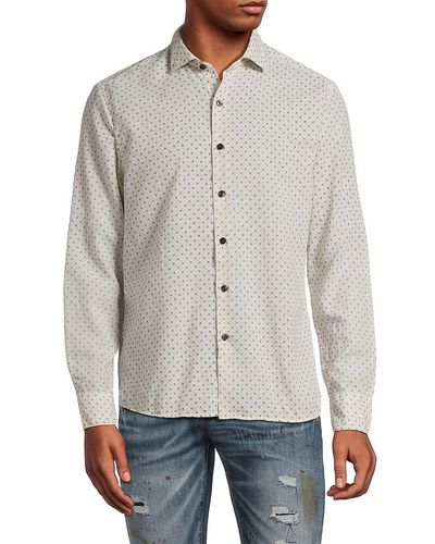 Robert Barakett Livingstone Floral Cotton Shirt - Grey