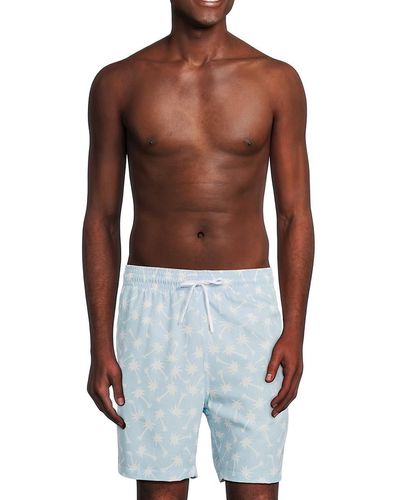 Trunks Surf & Swim Sano Tropical Print Swim Shorts - Blue