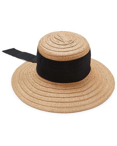 San Diego Hat Company Woven Boater Hat - Black
