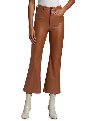 Rag & Bone Casey Flared Faux Leather Pants - Brown