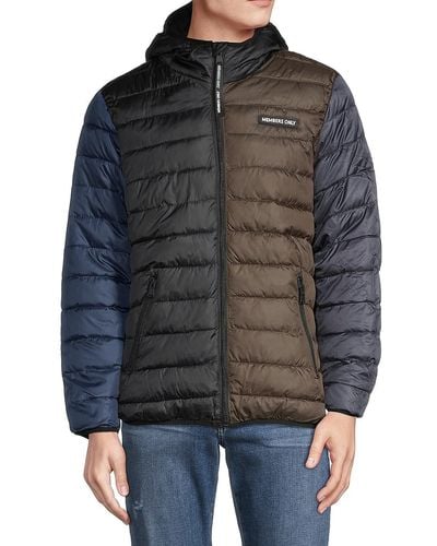 Members Only Hooded Puffer Jacket - Natural