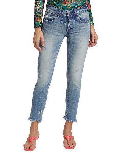 Moussy Keller Ultra Mid-rise Tapered Jeans - Blue