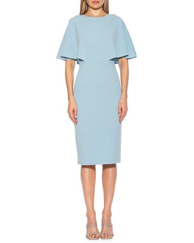 Alexia Admor Riley Cape Sleeve Sheath Dress - Blue