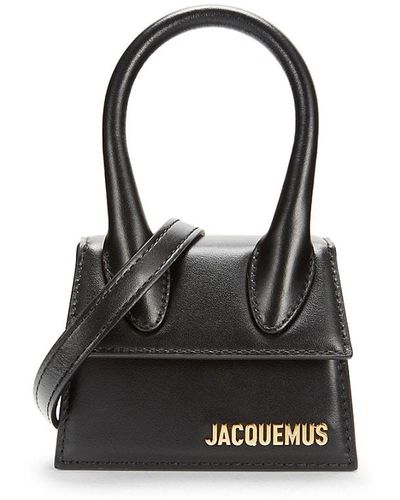 Jacquemus Mini Le Chiquito Leather Two Way Tote - Black