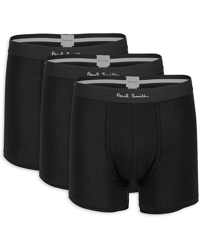 Paul Smith 3-Pack Logo Band Boxer Briefs - Black