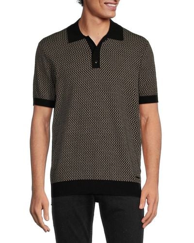 Karl Lagerfeld Knit Sweater Polo - Gray