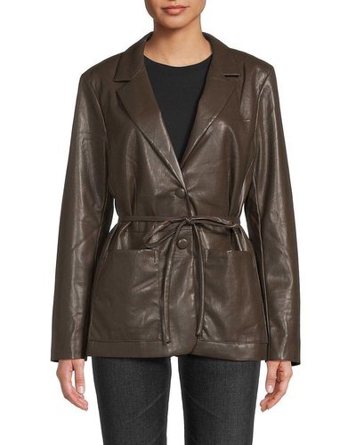 Seven for all mankind leather jacket top