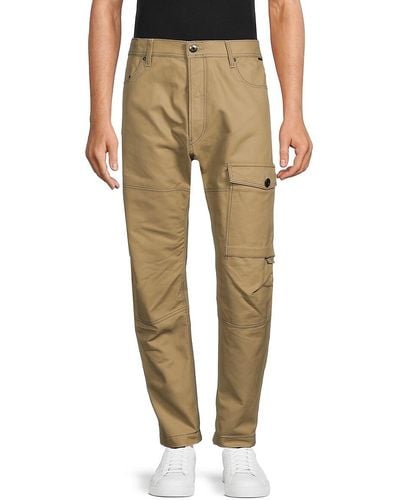 G-Star RAW Bearing Exposed Seam Cargo Trousers - Natural
