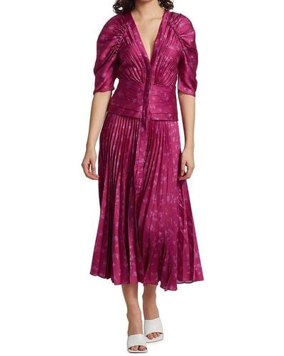 Acler Maplewood Midi Dress - Purple