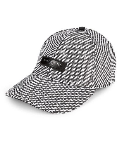 Karl Lagerfeld Weave Pattern Baseball Cap - Grey