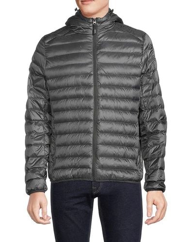 Tumi Hooded Packable Down Puffer Jacket - Gray