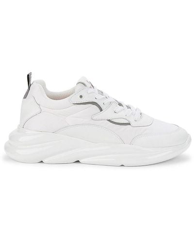 Off play Low Top Chunky Leather Sneakers - White