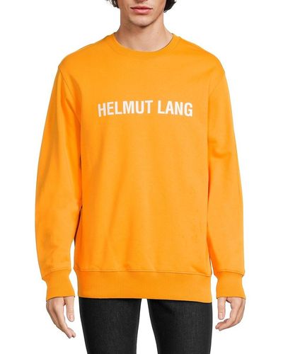Helmut Lang Core Logo Crewneck Sweatshirt - Orange