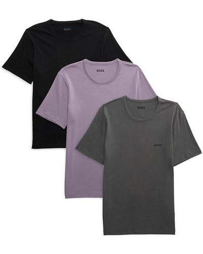 BOSS 3-pack Assorted Crewneck T-shirts - Grey