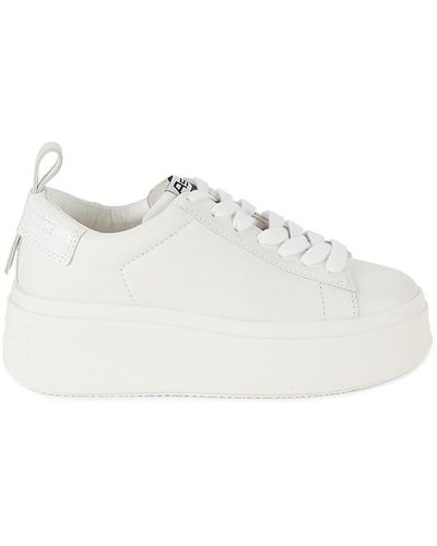 Ash Move Leather Platform Sneakers - White
