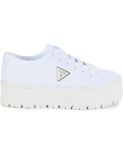 Guess Tesie Lug Sole Platform Sneakers - White