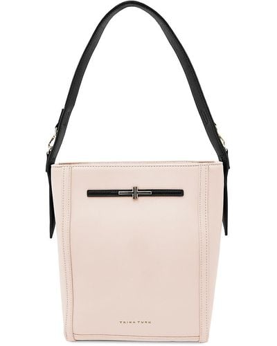 Trina Turk Two Tone Leather Tote - Natural