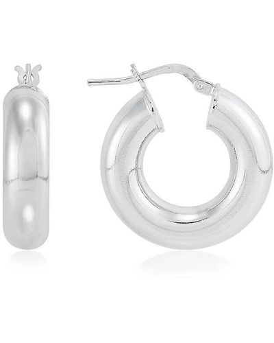 Saks Fifth Avenue Sterling Silver Huggie Earrings - White