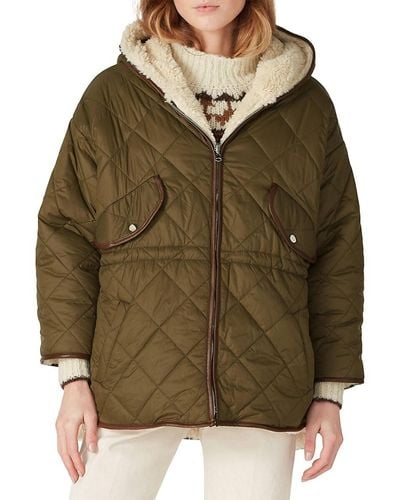 Maje Gangzim Quilted Coat - Green