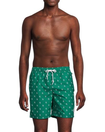 Original Penguin Penguin Graphic Swim Shorts - Green