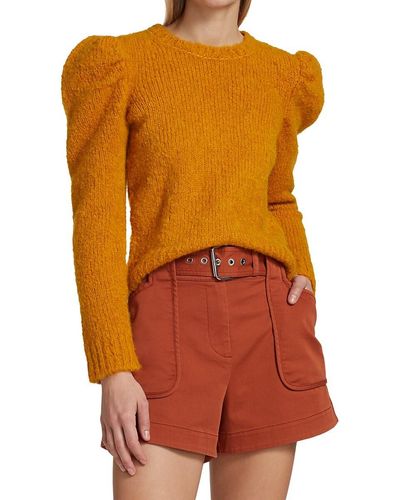 Derek Lam Locken Puff-sleeve Sweater - Multicolor