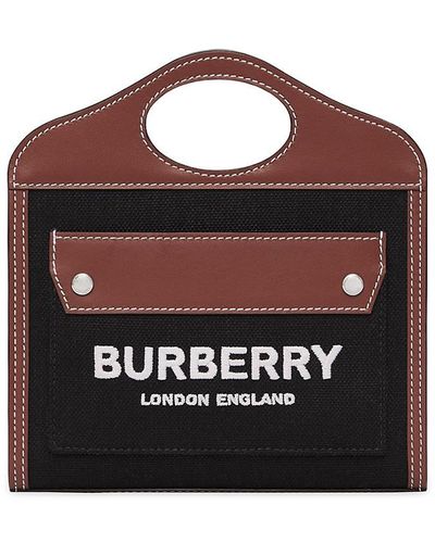 Burberry Logo Pocket Tote - Black