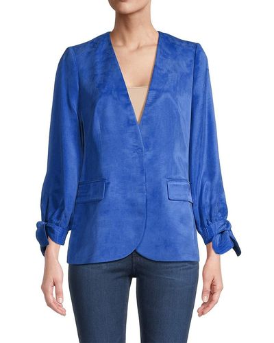 Emanuel Ungaro Zayla Tie Cuff Twill Jacket - Blue