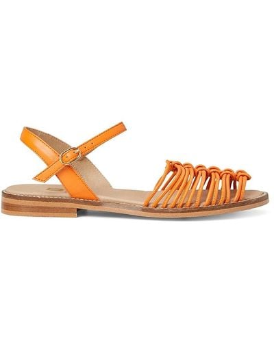 Bruno Magli Juliet Strappy Flat Sandals - Orange