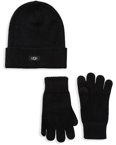UGG 2-piece Hat & Tech Gloves Set - Black