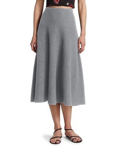 Brock Collection Gonna In Tillie Cashmere & Wool-blend A-line Skirt - Gray