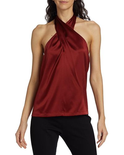 Theory Ertil Silk-blend Top - Red