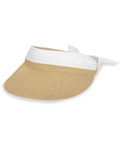 San Diego Hat Ultrabraid Tie Back Visor - White