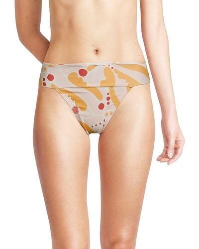 Montce Palmas Print Bikini Bottom - Multicolour