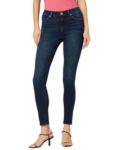 Hudson Jeans Barbara High Rise Super Skinny Crop Jeans - Blue