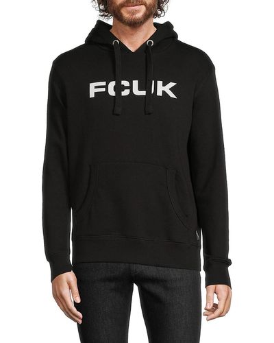 French Connection Logo Graphic Hoodie - Black