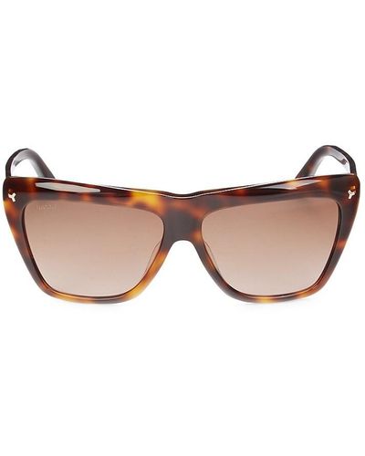 Bally 61Mm Rectangle Sunglasses - Brown