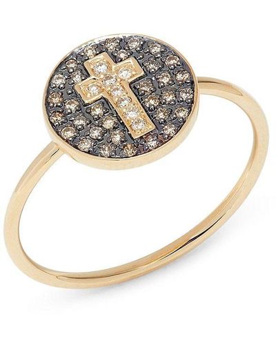  Syd by SE Star Ring with Burnished Diamond: Clothing