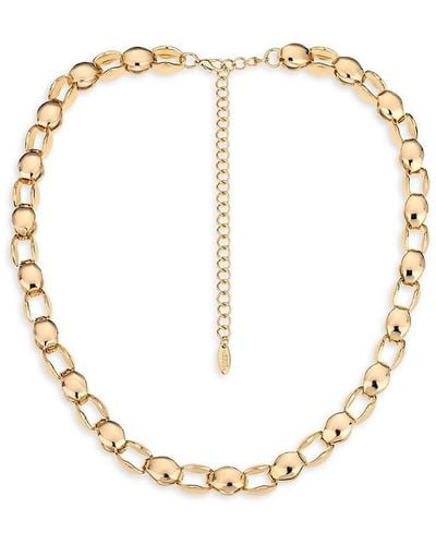 Ettika Goldtone Link Chain Necklace - White