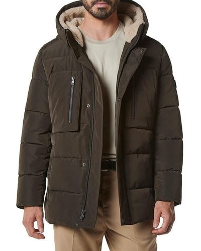 Andrew Marc Yarmouth Faux Fur Hood Puffer Jacket - Multicolor